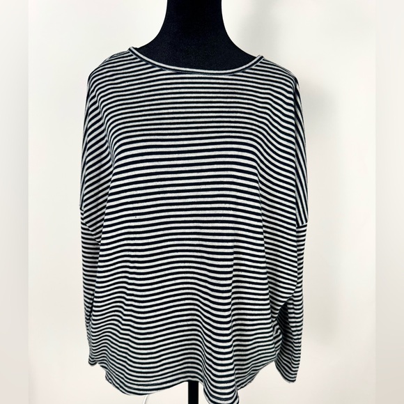LOFT Sweaters - Boxy Striped Loft Sweater L